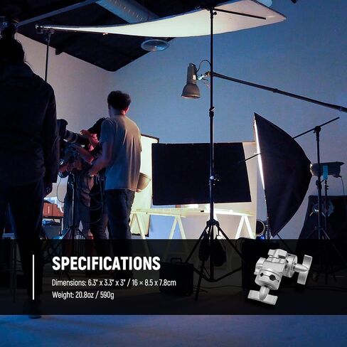 NEEWER 4-1/2" Junior Grip Head with 28mm Stud & 28mm Receiver, 4.5" Stainless Steel Grip Head for Heavy Duty Junior and Combo Stands, Extension Boom Arm, Overhead Frames, Scrims, Grip Arms, ST-C1 in Kuwait