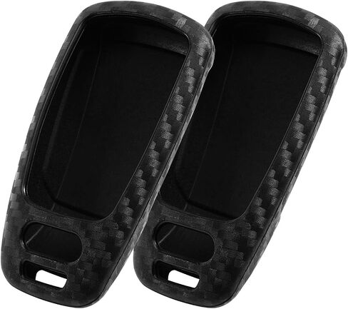 Key Fob Case Carbon Fiber Pattern Silicone Cover Compatible with Audi A4 S4 RS4 A5 S5 RS5 A6 A7 A8 S8 Q2 Q5 Q7 SQ7 TT TTS TTRS R8 3 4 Universal Button Keyless Entry Remote in Saudi Arabia