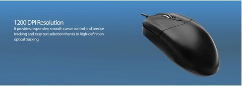 Adesso 3 Button Desktop PS/2 Optical Scroll Mouse, Black in Saudi Arabia