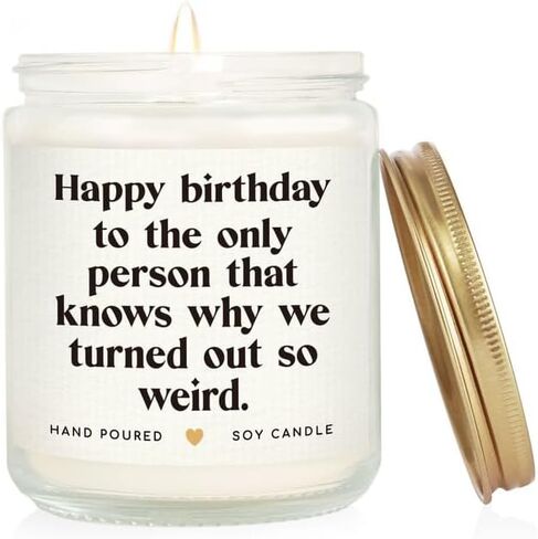 Sister Birthday Gifts, Funny Birthday Gifts for Sister- Handmade Lavender Candle (7oz), Happy Birthday Sister Presents from Sister Brother in Saudi Arabia
