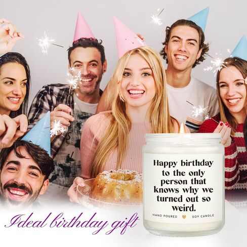 Sister Birthday Gifts, Funny Birthday Gifts for Sister- Handmade Lavender Candle (7oz), Happy Birthday Sister Presents from Sister Brother in Saudi Arabia