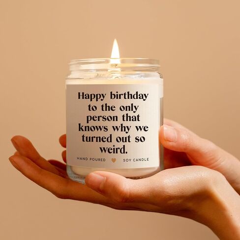 Sister Birthday Gifts, Funny Birthday Gifts for Sister- Handmade Lavender Candle (7oz), Happy Birthday Sister Presents from Sister Brother in Saudi Arabia