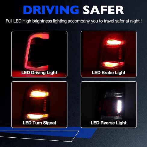 LED Taillights - Brake Tail Lights Compatible with RAM 1500 2019-2024, Replace 55112991AB 55112991AC 55112991AD - LED Driving Reverse Lamps Brake Turn Signal Lighting Rear Left Driver Side in Saudi Arabia