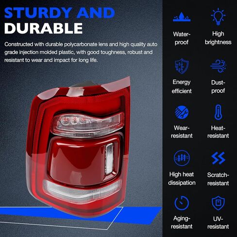 LED Taillights - Brake Tail Lights Compatible with RAM 1500 2019-2024, Replace 55112991AB 55112991AC 55112991AD - LED Driving Reverse Lamps Brake Turn Signal Lighting Rear Left Driver Side in Saudi Arabia