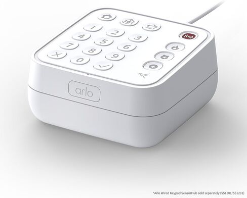 علامة أمان Arlo - ملحق معتمد من Arlo، يعمل مع نظام أمان المنزل Arlo وجرس باب بالفيديو (الجيل الثاني)، أبيض/أسود - NT1201-1000S in Kuwait