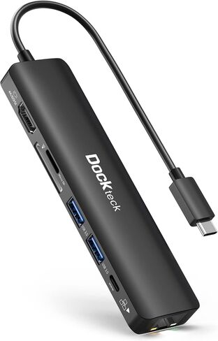 8K HDMI USB C HUB, 5-in-1 USB-C Multiport Adapter, Dockteck USB Dock Dongle with 8K 30Hz/4K 120Hz/4K 60Hz HDMI, 100W PD, 3 x USB 3.0 for Steam Deck, MacBook Pro/Air M1, iPad Pro/Air, Surface Pro 7/8/X in Kuwait