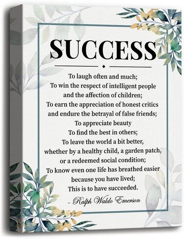 Ralph Waldo Emerson Poem Motivational Quote, Finish Each Day Inspirational Quote Decor, Canvas Prints Poster Wall Art for Home Decor, Gift for Home and Office Decor Under, Size 12x15 in Saudi Arabia