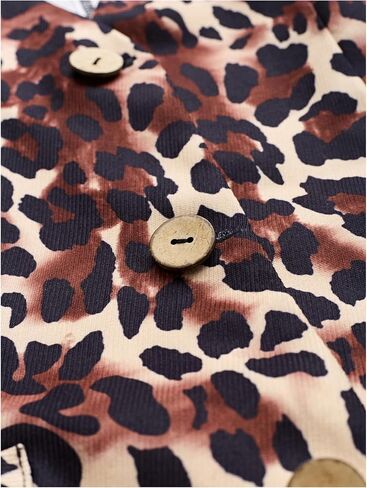 Milumia Women's Leopard Print Blazer Vest V Neck Sleeveless Button Down Jacket in Saudi Arabia