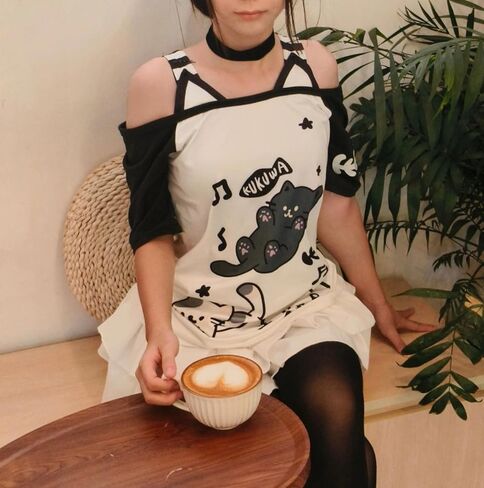 قمصان y2k kawaii للنساء الرسوم المتحركة الرسوم البيانية قبالة الكتف cutecore قمصان harajuku أزياء القوطية القوطية in Kuwait
