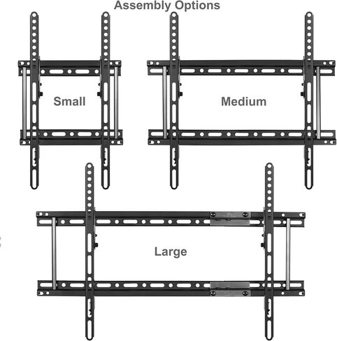 Cheetah APFMSB Flat TV Wall Mount for 20-55" TVs, Newer Displays up to 83", 115lbs and VESA 400, Low 1" Profile, Fits 16" Studs, Universal LCD LED Curved or Flat Screen Flush Mounting Bracket in Saudi Arabia