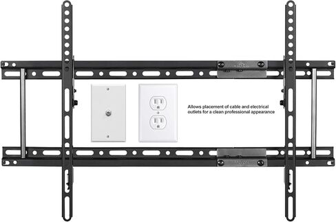 Cheetah APFMSB Flat TV Wall Mount for 20-55" TVs, Newer Displays up to 83", 115lbs and VESA 400, Low 1" Profile, Fits 16" Studs, Universal LCD LED Curved or Flat Screen Flush Mounting Bracket in Saudi Arabia