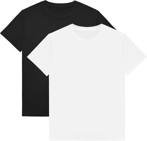 VOGRYE 2 Pack Boys Shirts Short Sleeve Shirts for Boys Cotton T-Shirts Kids Toddler Tshirts Tees Clothes Summer Tops in Saudi Arabia