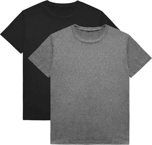 VOGRYE 2 Pack Boys Shirts Short Sleeve Shirts for Boys Cotton T-Shirts Kids Toddler Tshirts Tees Clothes Summer Tops in Saudi Arabia