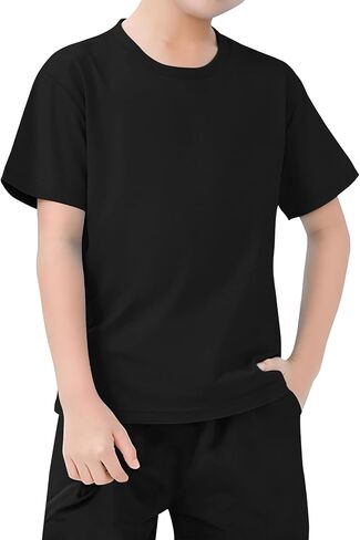 VOGRYE 2 Pack Boys Shirts Short Sleeve Shirts for Boys Cotton T-Shirts Kids Toddler Tshirts Tees Clothes Summer Tops in Saudi Arabia