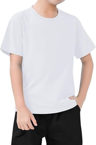 VOGRYE 2 Pack Boys Shirts Short Sleeve Shirts for Boys Cotton T-Shirts Kids Toddler Tshirts Tees Clothes Summer Tops in Saudi Arabia