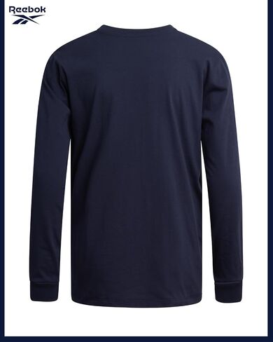 Reebok Boys' Long Sleeve Shirt - 2 Pack Basic Cotton Long Sleeve T-Shirt - Crewneck Tee for Boys (8-14) in Saudi Arabia