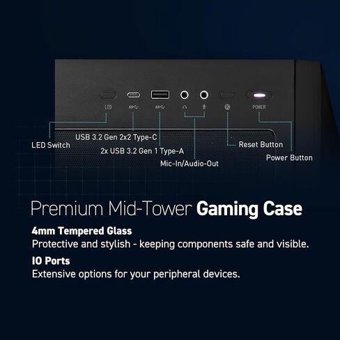 سطح المكتب للألعاب MSI Aegis Z2 (2024): AMD Ryzen R7-7700، Geforce RTX 4060، 16 جيجابايت DDR5، 1 تيرابايت m.2 SSD، 80+ Gold PSU، WiFi، لوحة مفاتيح وماوس، سهل الاستخدام، Windows 11 Home: C7NUC-817US in Kuwait