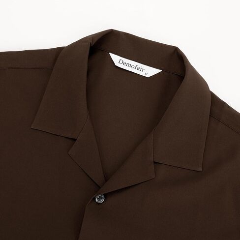 Men's Short Sleeve Button Down Shirt Cuban Collar Anti-Wrinkle Shirt Casual Summer Beach Shirt in Saudi Arabia