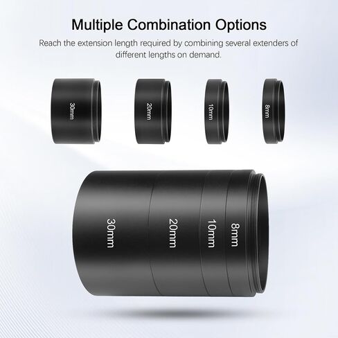 Astromania 2 Inch Telescope Extension Tube Kit with M48 Thread 8/10/20/30mm | Metal Telescope Photo Adapter, Telescope Accessories Solve Focusing, Fit Camera & Astronomy Telescopes, For Astrophotography in Saudi Arabia