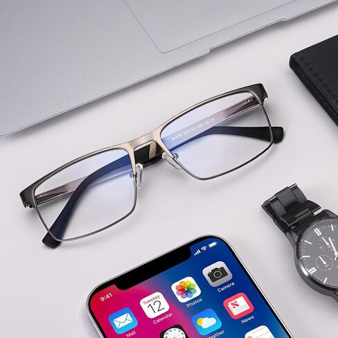 Dollger Blue Light Classes for Men Rectangle Frame Frame Computer Computer Computer Light Light Flocking Eyeglasses in Kuwait