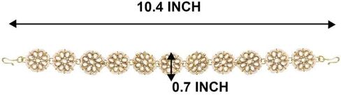 Aheli Indian Traditional Bollywood Kundan Studded Maang Tikka Matha Patti Gift for Women Jewelry in Saudi Arabia
