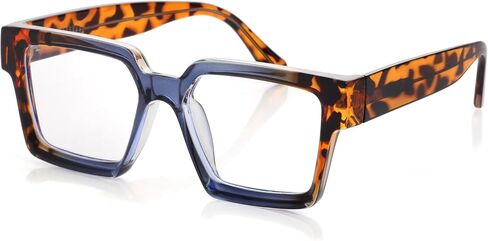 Kursan Square Black Glasses for Women Men Retro Oversized Thick Frame Clear Lens Eyeglasses in Saudi Arabia