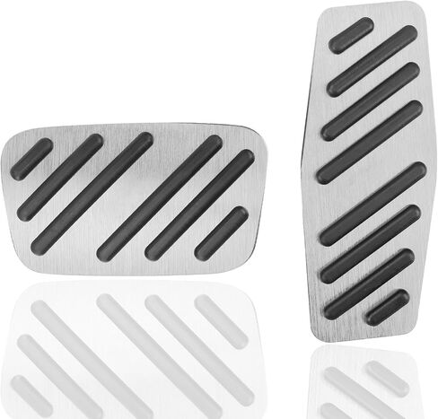 BOYUER for Chevy Blazer 2019 2020 2021 2022 2023 2024 2025 2PCS Aluminum Anti-Slip No Drilling Brake and Gas Accelerator Pedal Pad Cover Foot Pedal Pads Kit Interior Decoration Accessories (RED) in Kuwait