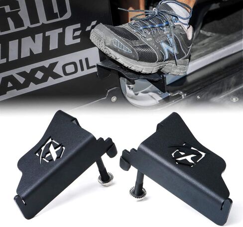 أوتاد القدم Xprite متوافقة مع 2007-2018 Jeep Wrangler JK JKU ، الفولاذ المعدني "Dog Paw" مفصلات الباب الخارجية مثبتة على الدواسات الأمامية ، الزوج in Kuwait