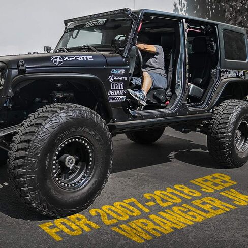 أوتاد القدم Xprite متوافقة مع 2007-2018 Jeep Wrangler JK JKU ، الفولاذ المعدني "Dog Paw" مفصلات الباب الخارجية مثبتة على الدواسات الأمامية ، الزوج in Kuwait