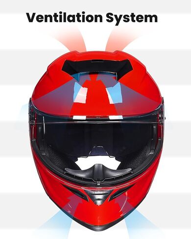 ILM Motorcycle Helmets Modular Full Face Moped Helmet Flip up Dual Visor for Adult DOT WS202 (Red, X-Large) in Saudi Arabia