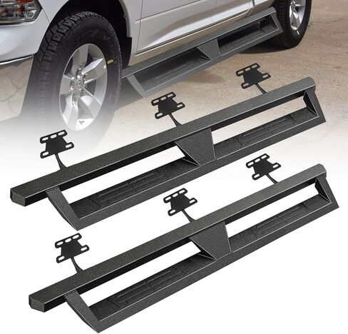 Running Boards for 2009-2018 Dodge Ram Quad Cab Drop Side Steps Bars Nerf Bars Carbon Steel Anti-Slip Black Powder Coated in Kuwait