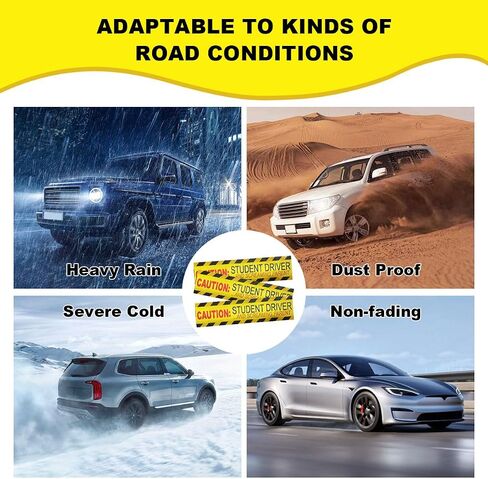 3PCS Car Magnetic Sticker, Magnetic Student Driver Sticker Safety Warning Sign, Caution Student Driver and Screaming Parent, Rookie Driver Reflective Funny Bumper Stickers (Pattern 1) in Saudi Arabia