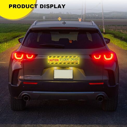 3PCS Car Magnetic Sticker, Magnetic Student Driver Sticker Safety Warning Sign, Caution Student Driver and Screaming Parent, Rookie Driver Reflective Funny Bumper Stickers (Pattern 1) in Saudi Arabia