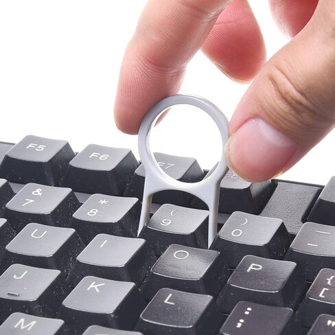 Keyboard Cleaning Kit - 1x Mini Brush, 1x Cleaning Brush, 1x Keyboard Cap Remover, 1x Air Blower and 1x Cleaning Cloth - Also for Laptops, Camera Lenses, Glasses - Home and Office in Kuwait