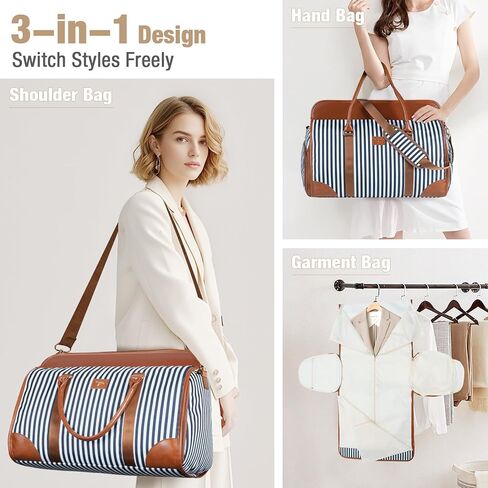 حقيبة ملابس للسفر ، 3 من 1 في 1 أكياس قابلة للتحويل من Jenni Bag الغواصة ، حقائب بدلة مزاجة مع حقيبة مقاومة للماء ، وأكياس Weekender بين عشية وضحاها للنساء معلقات الملابس in Kuwait