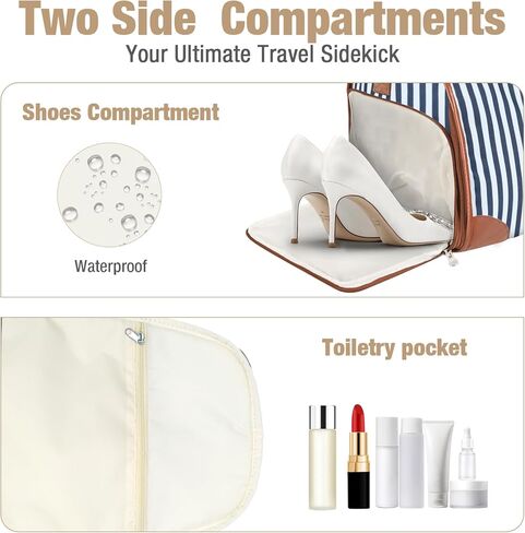 حقيبة ملابس للسفر ، 3 من 1 في 1 أكياس قابلة للتحويل من Jenni Bag الغواصة ، حقائب بدلة مزاجة مع حقيبة مقاومة للماء ، وأكياس Weekender بين عشية وضحاها للنساء معلقات الملابس in Kuwait