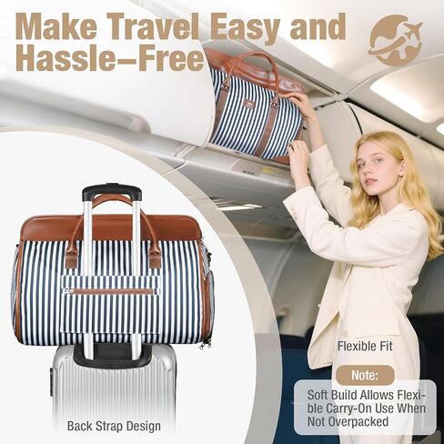 حقيبة ملابس للسفر ، 3 من 1 في 1 أكياس قابلة للتحويل من Jenni Bag الغواصة ، حقائب بدلة مزاجة مع حقيبة مقاومة للماء ، وأكياس Weekender بين عشية وضحاها للنساء معلقات الملابس in Kuwait