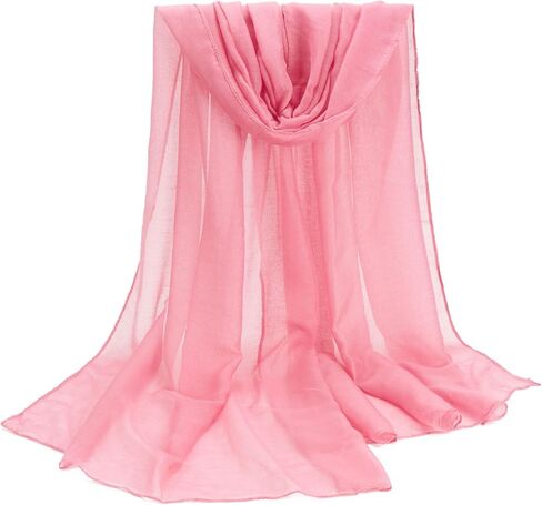 وشاح القطن للنساء أزياء ألوان صلبة الحجاب الأوشحة خفيفة الوزن شال الصيف خريف الشتاء الشعر in Kuwait