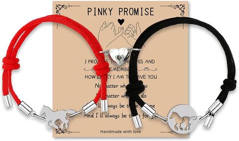 LINY Matching Horse Bracelets for Couples Sisters Best Friends 2Pcs Promise Bracelet Relationship Gifts for Her Him Birthday Gifts in Saudi Arabia