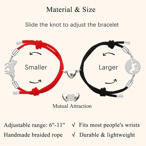 LINY Matching Horse Bracelets for Couples Sisters Best Friends 2Pcs Promise Bracelet Relationship Gifts for Her Him Birthday Gifts in Saudi Arabia