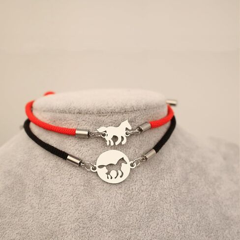 LINY Matching Horse Bracelets for Couples Sisters Best Friends 2Pcs Promise Bracelet Relationship Gifts for Her Him Birthday Gifts in Saudi Arabia