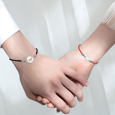 LINY Matching Horse Bracelets for Couples Sisters Best Friends 2Pcs Promise Bracelet Relationship Gifts for Her Him Birthday Gifts in Saudi Arabia