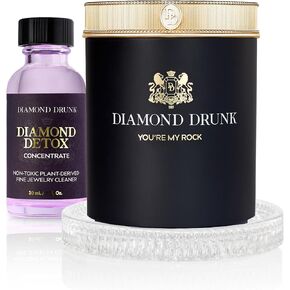 The Starter Collection - Non-Toxic, Fine Jewelry Cleaning Kit for Diamond, Gold, & Platinum - Safe & Sustainable Liquid Cleaner Restores Shine for Rings, Necklaces, & More - Classic Black