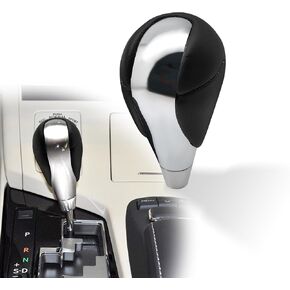 Gear Shift Knob Compatible with Lexus ES300h ES350 IS250 IS300 IS350 GS300 GS350 GS430 GS450h GS460 LS460 LS600h RX350 RX450h Shifter Knob Handle Black Leather Chrome