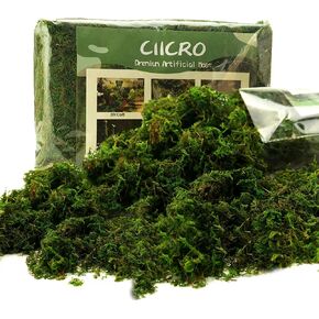 Moss for Plants Indoor, 16OZ Fresh Green Artificial Moss for DIY Crafts, Table Centerpieces- Faux Grass for Hamsters Micro-Landscape Terrariums Centerpieces Decor (Fresh Green)