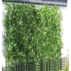4ft / 6ft Artificial Bamboo Tree 10 Pack, Fake Bamboo Plant with Encrypted Silk Leaves for Garden Yard Indoor Outdoor Decor, Privacy Waterproof Faux Plants