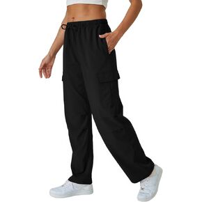 TOPYOGAS Women's Quick-Dry High-Waist Hiking Pants - Lightweight Casual Cargo Pants with Drawstring & 4 Pockets in Kuwait