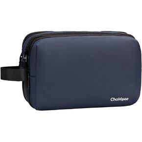 Toiletry Bag for Men, Travel Toiletries Organizer Dopp Kit Waterproof Shaving Bag for Toiletry Accessories, Lightweight Cosmetic Bags with Zippers, Bathroom Essentials (Black) in Kuwait