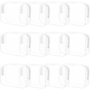 4PACK أكياس مكياج صافية أكياس منظم مقاوم للماء مع حقيبة حقيبة حماية من مستحضرات التجميل الشفافة سحرة TSA المتوافقة مع شركة الطيران مطار العطل