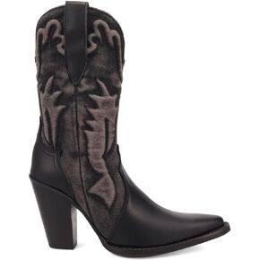Dingo Womens Tipsy Tipsy Toe Boots Disual Boots Mid High High Cheel 3 "& Up - Black